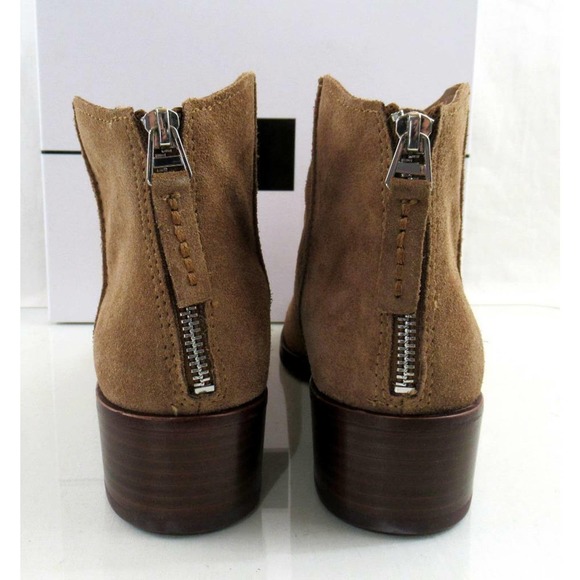 Dolce Vita Tucker Booties Ankle Boots Dark Saddle Suede Size 9.5 - Picture 6 of 7